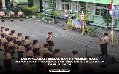 ‎Menyalakan Semangat Kepemimpinan: Pelantikan Pramuka SMP Negeri 6 Singaraja Tahun 2026